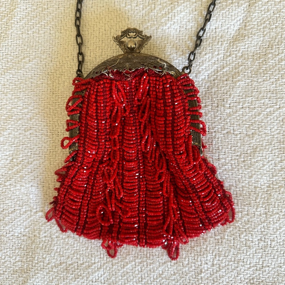 vintage woman’s purse antique sterling silver top